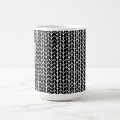 SCHWARZER STRICK Große weiße Tasse (Mittel)