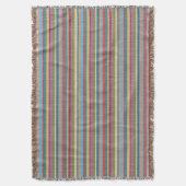 Schwarzer Strick-Look Striptes Muster Gemütlich Decke (Vorderseite Vertikal)