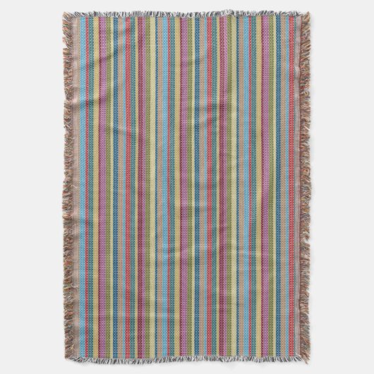 Schwarzer Strick-Look Striptes Muster Gemütlich Decke (Vorderseite Vertikal)