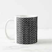 SCHWARZER STRICK Weiße Tasse (Links)