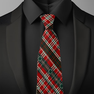 Schwarzer Strip Holiday Kariert Neck Tie Krawatte