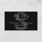 Schwarzer Strip Lash Nachsorge Visitenkarte (Vorderseite)