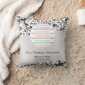 Schwarzer Strudel u. Silber-25. Hochzeitstag Kissen (Decke)