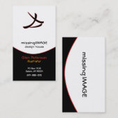 Schwarzer Sturzflug mit Rot Visitenkarte (Vorne/Hinten)