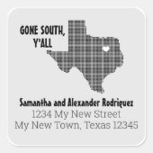 Schwarzer Süden, Y'All Moving Quadratischer Aufkleber (Vorderseite)