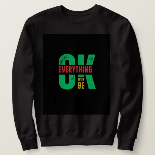 Schwarzer Sweatshirt mit langen Ärmeln (Design vorne)