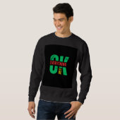 Schwarzer Sweatshirt mit langen Ärmeln (Vorne ganz)