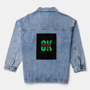 Schwarzer Sweatshirt mit langen Ärmeln Jeansjacke