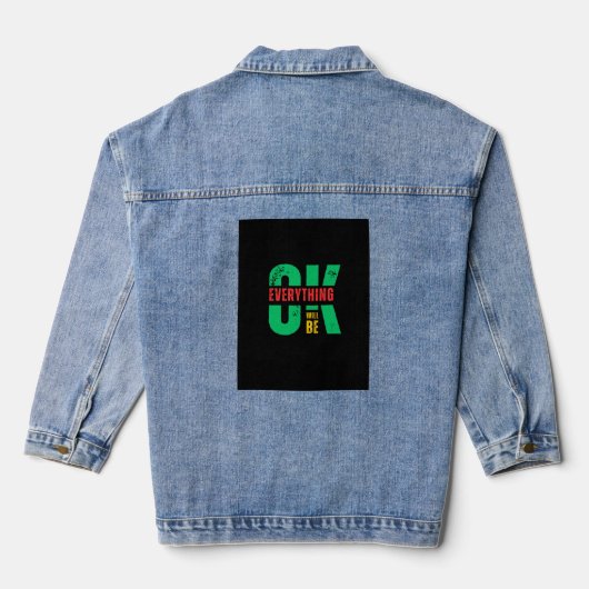Schwarzer Sweatshirt mit langen Ärmeln Jeansjacke (Rückseite)