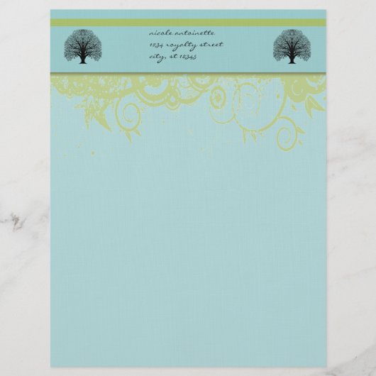 Schwarzer Swirl Briefkopf (Vorderseite)