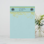 Schwarzer Swirl Briefkopf (Stehend Vorderseite)