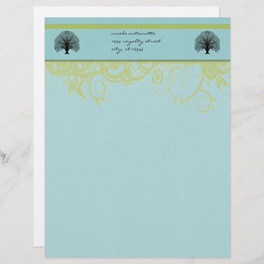 Schwarzer Swirl Briefkopf (Vorne/Hinten)