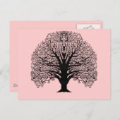 Schwarzer Swirl Postkarte (Vorne/Hinten)