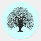 Schwarzer Swirl Runder Aufkleber (Vorderseite)