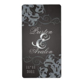 Schwarzer Swirl Silberschmuck (Vorne)