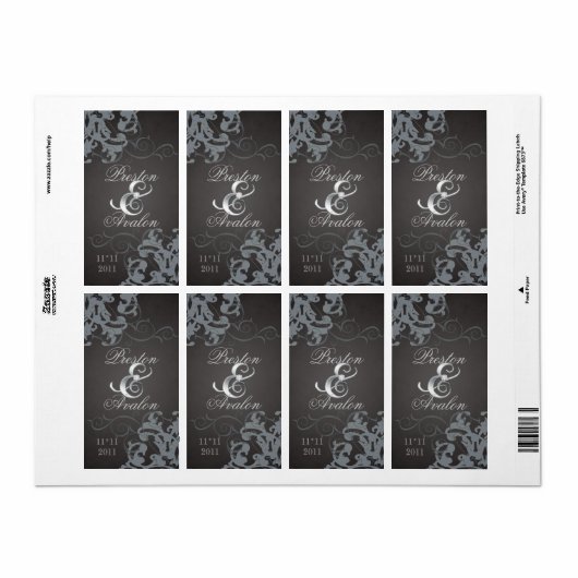 Schwarzer Swirl Silberschmuck (Vorne)