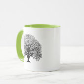 Schwarzer Swirl Tasse (Vorderseite Links)