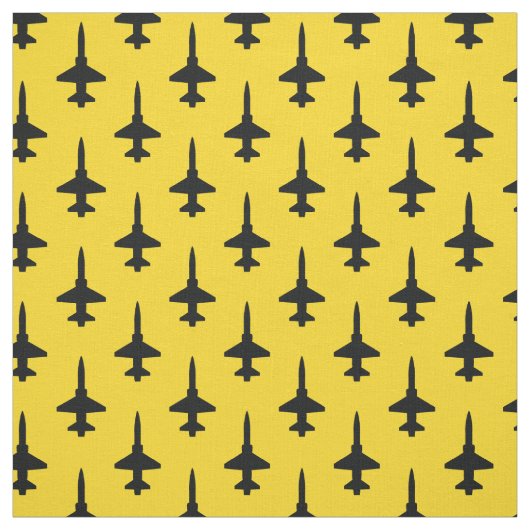 Schwarzer T-38-Talon auf gelbem Stoff (Muster)