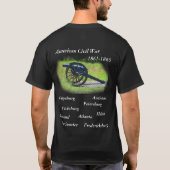 Schwarzer T - Shirt aus dem Zivilen Krieg in Ameri (Rückseite)