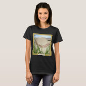 Schwarzer T - Shirt Grafikdesign "Softball in Gras (Vorne ganz)