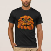 schwarzer T - Shirt, Jack-o-Lantern, T-Shirt (Vorderseite)