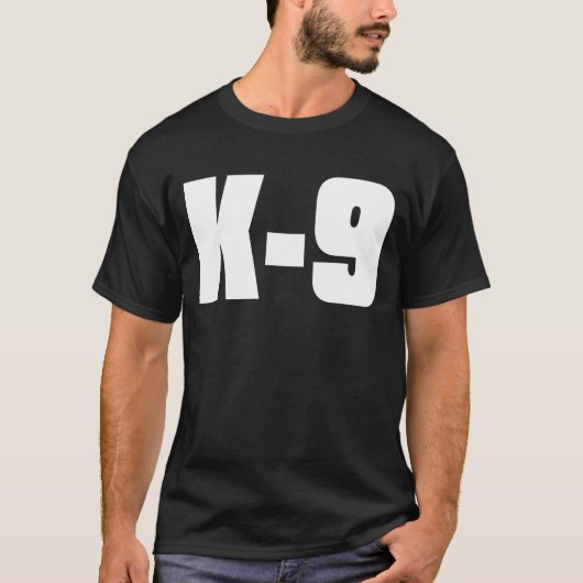Schwarzer T - Shirt K-9 (Vorderseite)