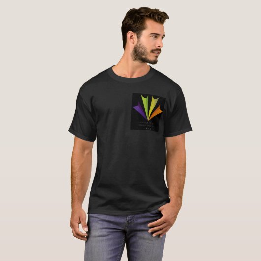 Schwarzer T - Shirt: Kleines Logo T-Shirt (Vorne ganz)