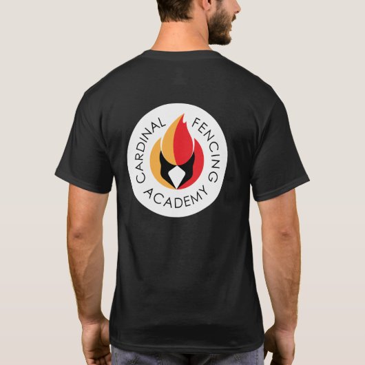 Schwarzer T - Shirt mit CFA-Logo (Rückseite)