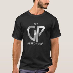 Schwarzer T - Shirt mit Gig Performer-Logo