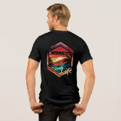 Schwarzer T - Shirt Natur Sonnenuntergang Palmen M (Rückseite voll)