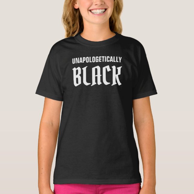 Schwarzer T - Shirt ohne Entschuldigung (Vorderseite)