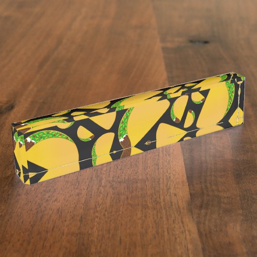 Schwarzer Tacos Namensplakette (Seite)