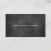 Schwarzer Tafel-Lehrer-Tutor Visitenkarte (Rückseite)