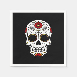 Schwarzer Tag des toten Zuckerschädelpapiers Napki Serviette