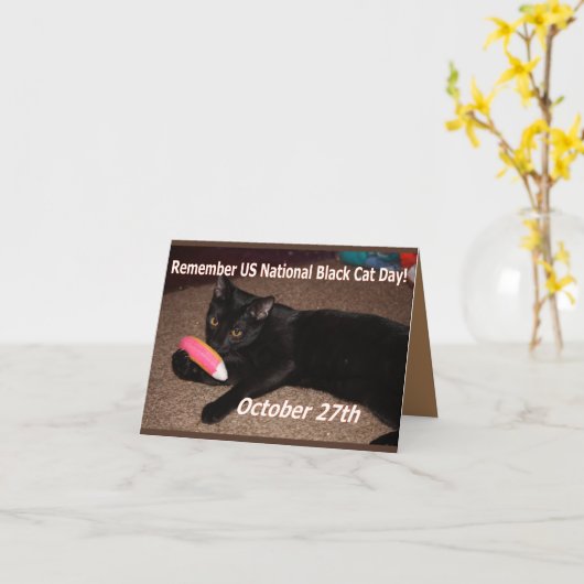 Schwarzer Tag Karte (Gelbe Blume)