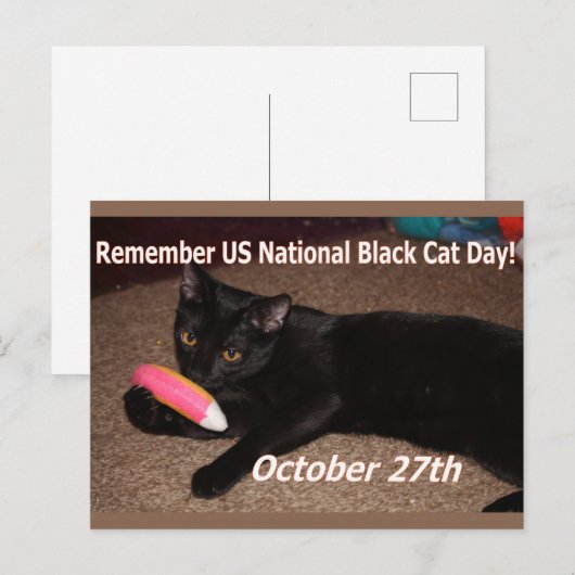 Schwarzer Tag Postkarte (Vorne/Hinten)