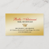 Schwarzer TAN Leopard 311 Jet-roter Ciao Bella Visitenkarte (Rückseite)