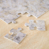 Schwarzer Tan und weißes Marmormuster Puzzle (Seite)