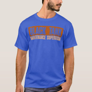 Schwarzer Tankwartungsleiter Lustiger Vatertag T-Shirt