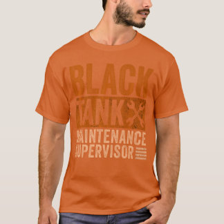 Schwarzer Tankwartungsleiter Lustiger Vatertag T-Shirt