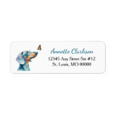 Schwarzer Tannendachshund Hund Schmetterling Wunde (Vorne)