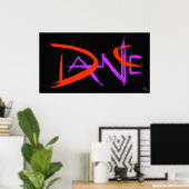 Schwarzer Tanz Poster (Heimbüro)