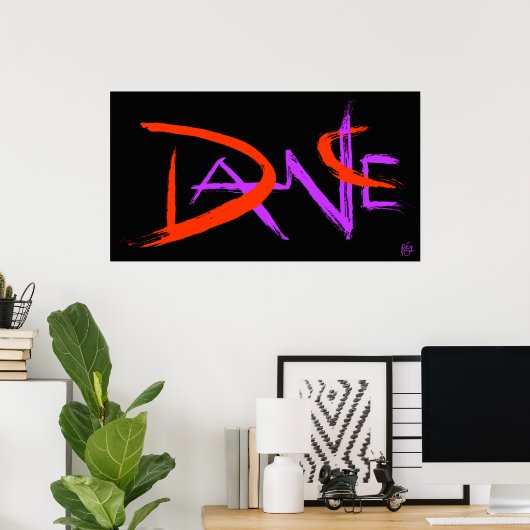 Schwarzer Tanz Poster (Heimbüro)