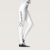 Schwarzer Tänzer auf Weiß Leggings (Rechts)