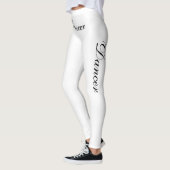 Schwarzer Tänzer auf Weiß Leggings (Links)