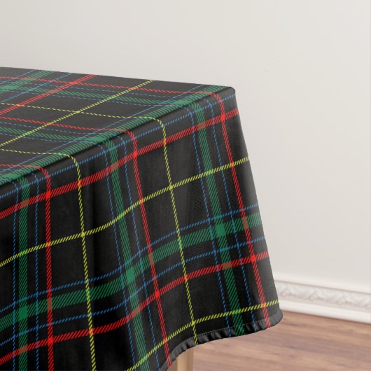 Schwarzer Tartan Karo Tischdecke (Beispiel)