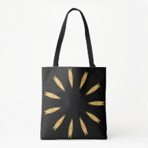 Schwarzer Tasche mit orangefarbenem Kaleidoskop