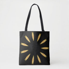 Schwarzer Tasche mit orangefarbenem Kaleidoskop