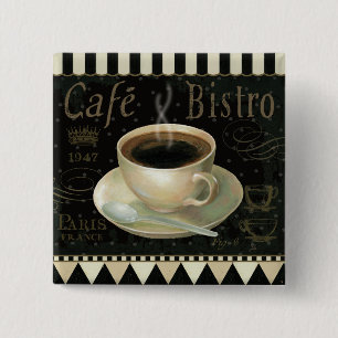 Schwarzer Tasse Kaffee Button