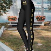 Schwarzer Teamraum Groomsmaid Custom Leggings